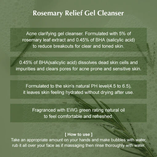 Rosemary Relief Gel Cleanser - Image 9