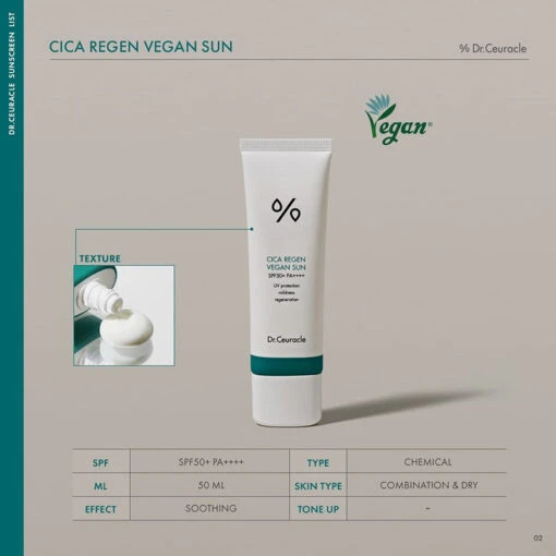 Cica Regen Vegan Sun SPF50 - Image 8