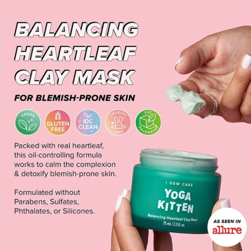 Yoga Kitten Balancing Heartleaf Clay Mask - Image 5