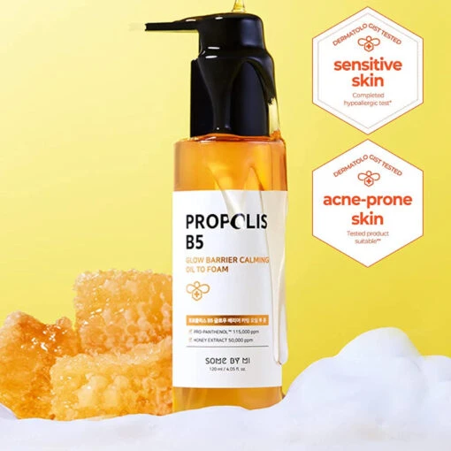 Propolis B5 Glow Barrier Calming Oil To Foam - Image 7