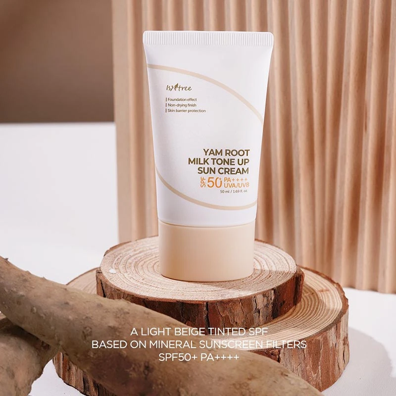 Yam Root Milk Tone Up Sun Cream SPF50+ PA++++ 4 Yam Root Milk Tone Up Sun Cream SPF50+ PA++++ - Image 4